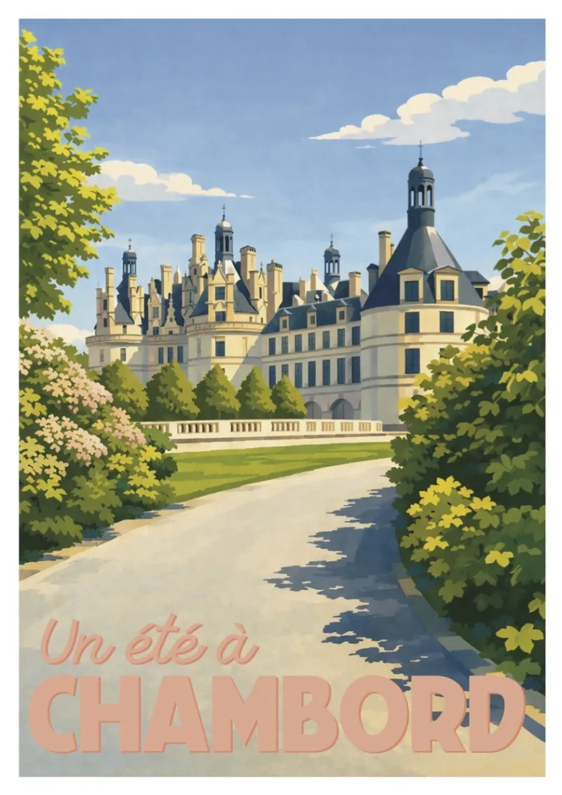 Affiche Château - Un été à Chambord