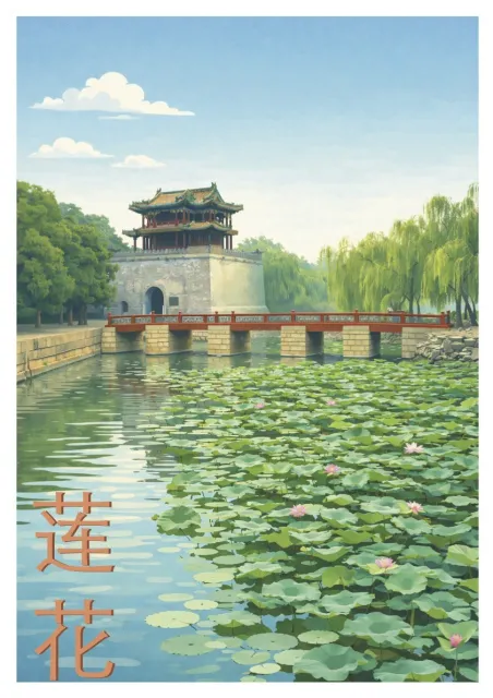 China Poster - Lotus in Beijing