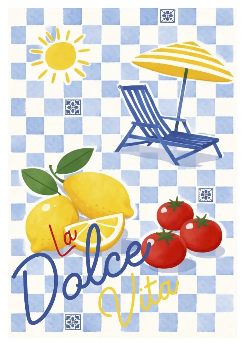 Dolce Vita Poster - Amalfi Coast Spirit