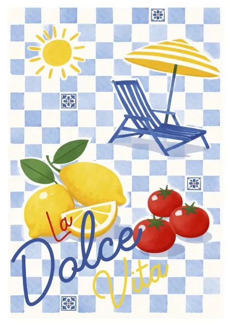 Affiche Dolce Vita - Esprit Côte Amalfitaine