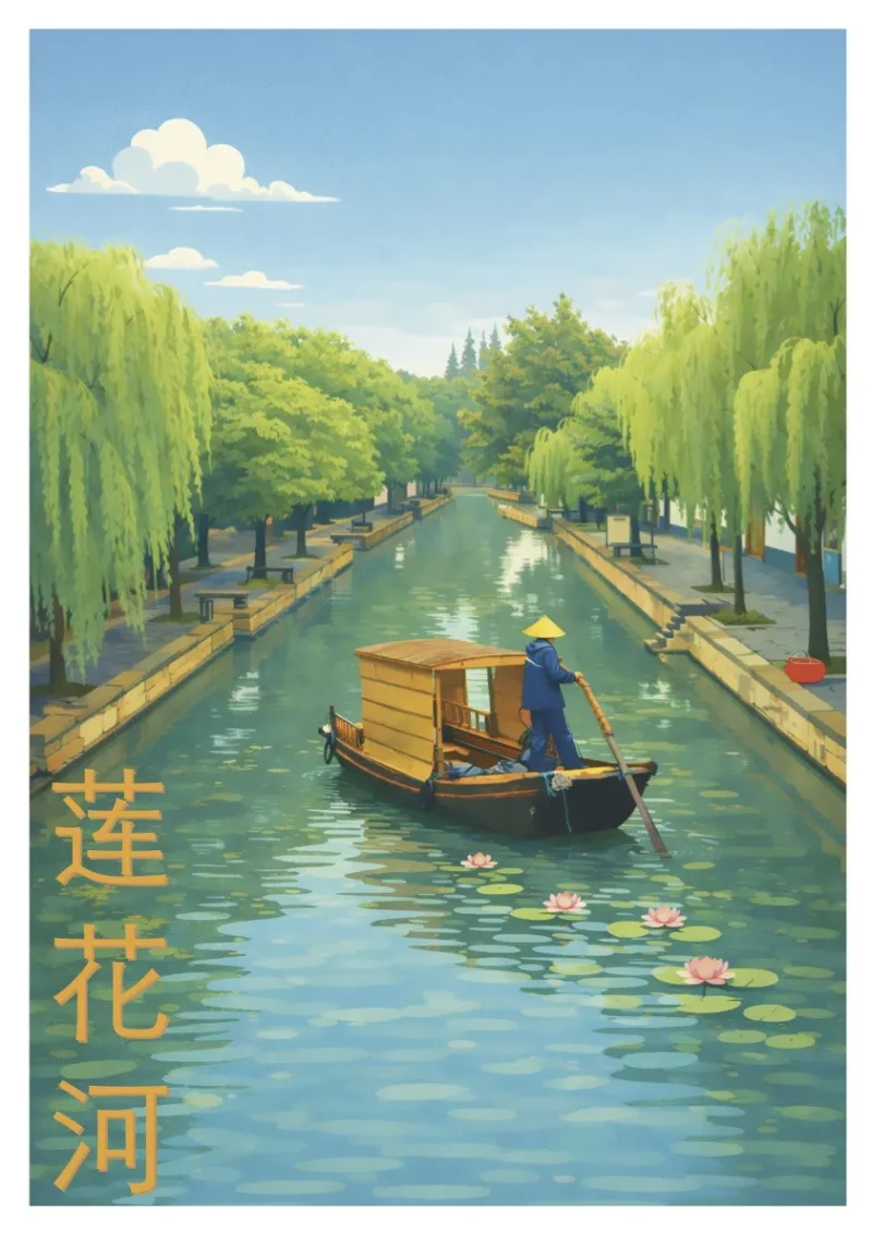 China Poster - Zhujiajiao, the Chinese Little Venice