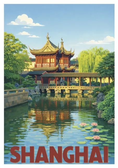 Affiche Chine - Shanghai Yu Garden