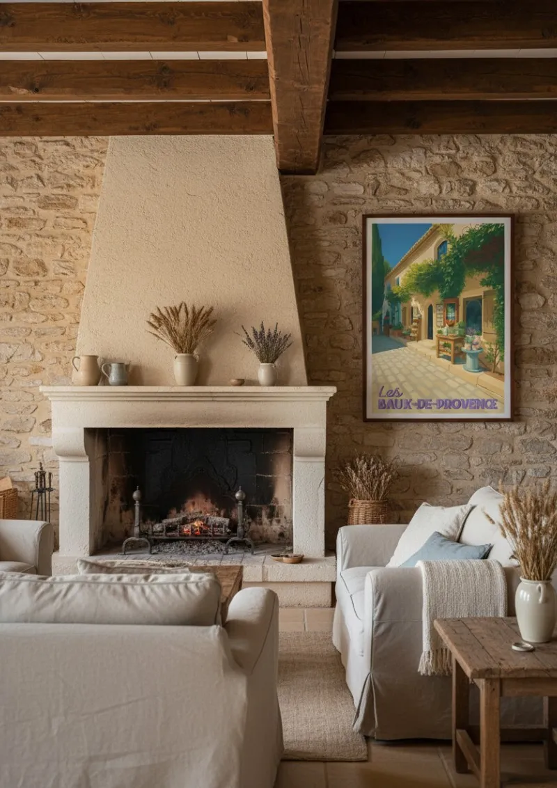 Affiche Les Baux-de-Provence -  Ruelle Ensoleillée (2)