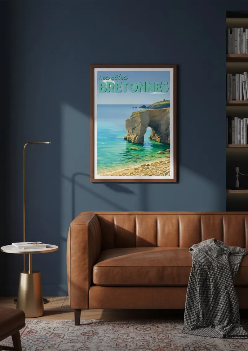 Affiche Bretagne Port-Blanc - Les Côtes Bretonnes (3)