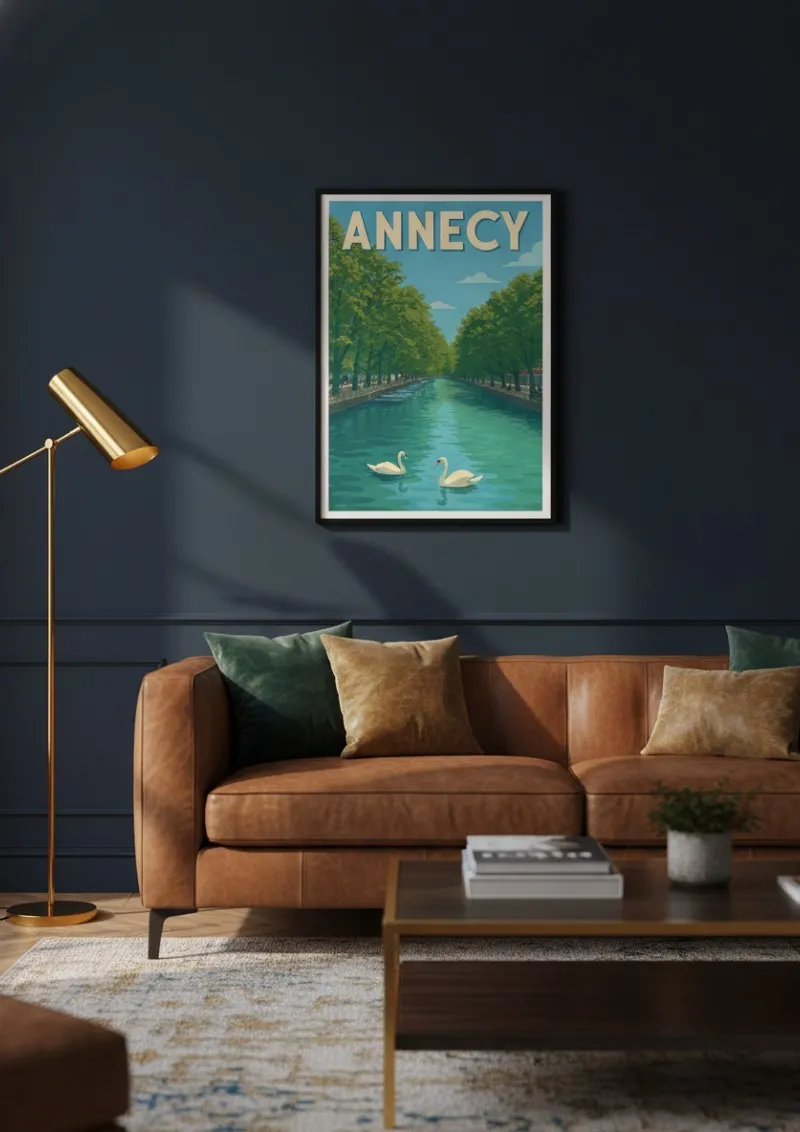 Affiche Annecy - Canal et Cygnes (2)