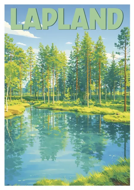 Affiche Laponie - Le Lac Turquoise