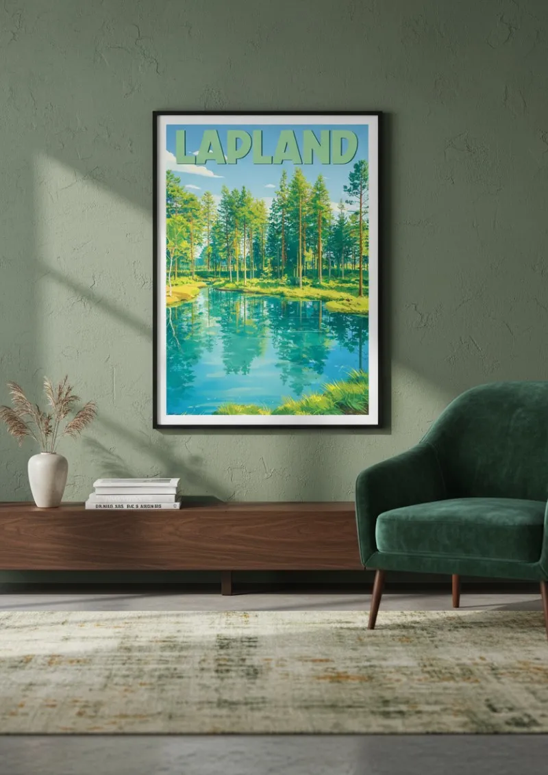 Affiche Laponie - Le Lac Turquoise (3)