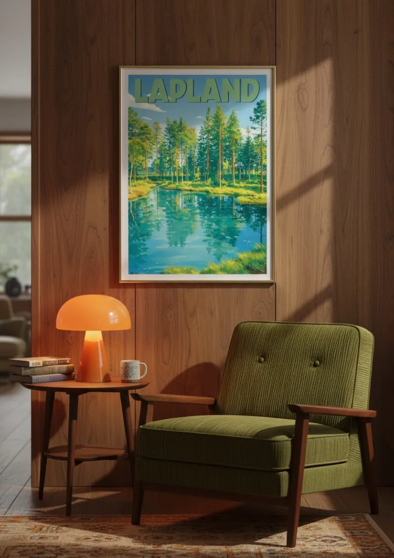 Affiche Laponie - Le Lac Turquoise (4)