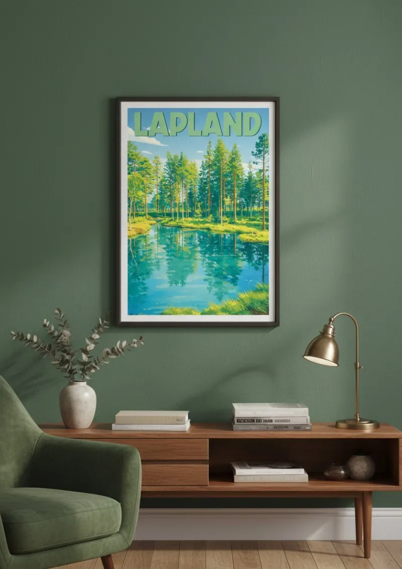 Affiche Laponie - Le Lac Turquoise (2)