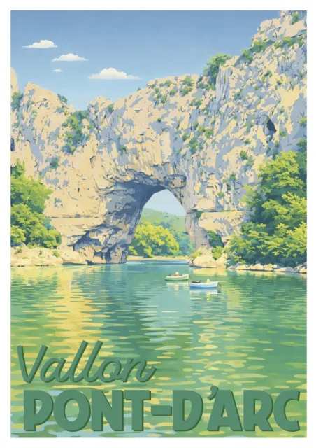 Affiche Ardèche - Vallon-Pont-d'Arc