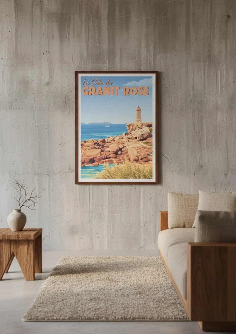 Affiche Bretagne - La Côte de Granit Rose (2)