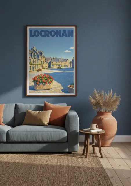 Affiche Bretagne - Locronan Place du Village (2)