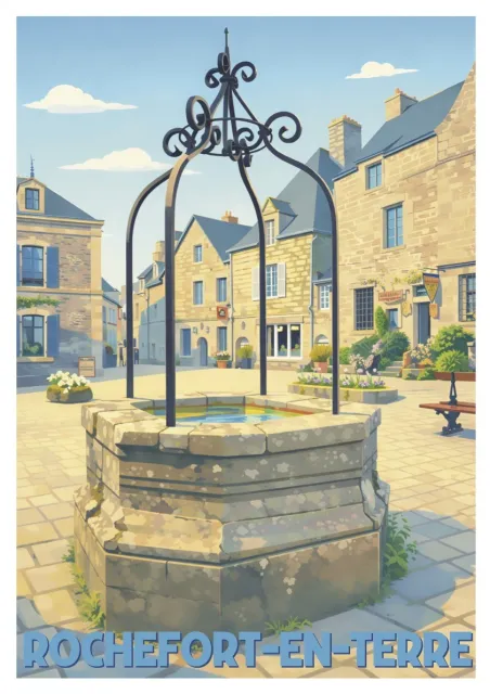 Affiche Bretagne - Rochefort-en-Terre