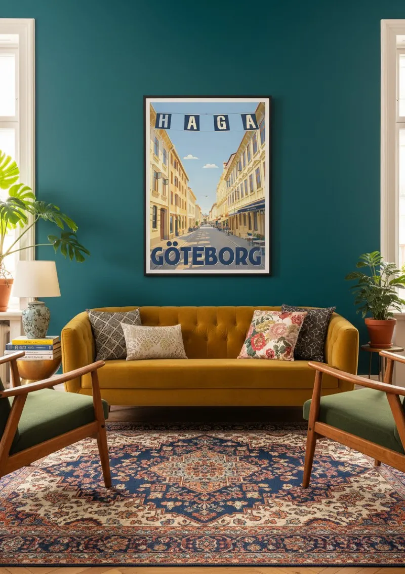 Affiche Suède Göteborg - Quartier Haga (3)