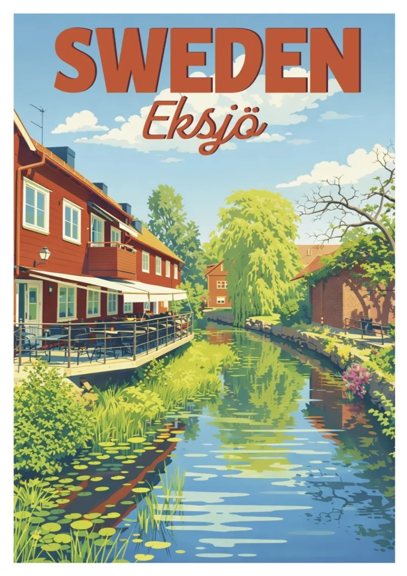Affiche Suède - Eksjö