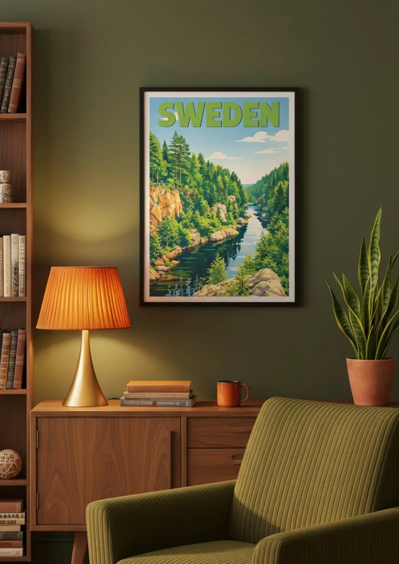 Affiche Suède - Rivière Döda Fallet (4)