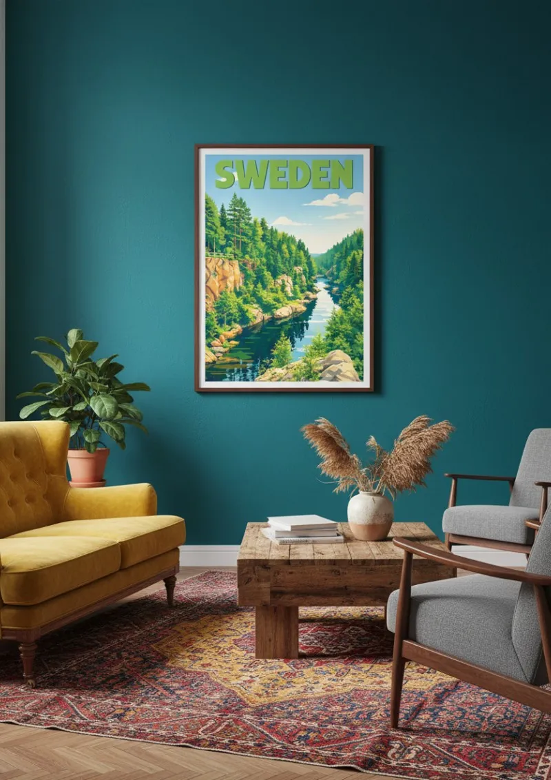 Affiche Suède - Rivière Döda Fallet (3)