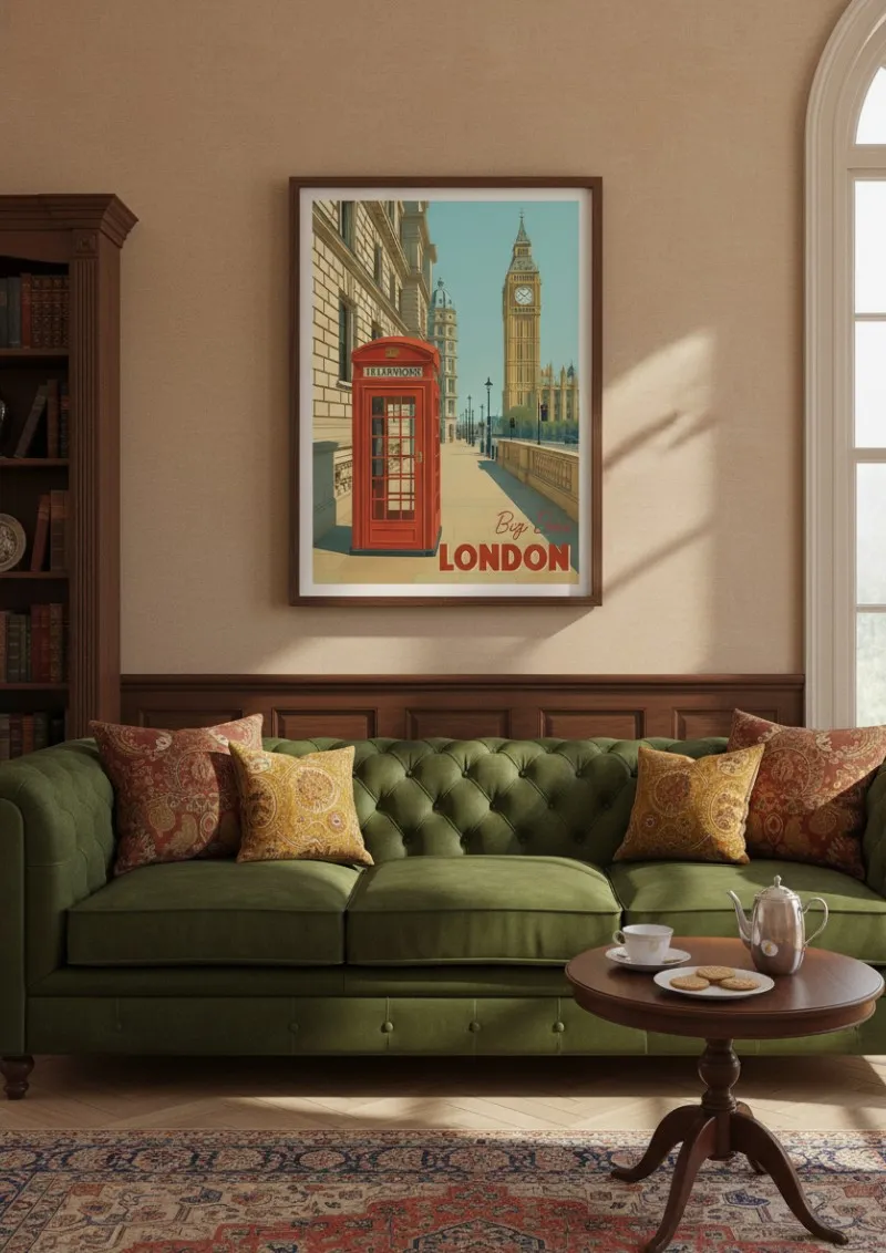Affiche Londres - Big Ben et Cabine Téléphonique (2)