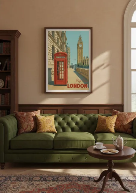Affiche Londres - Big Ben et Cabine Téléphonique (2)