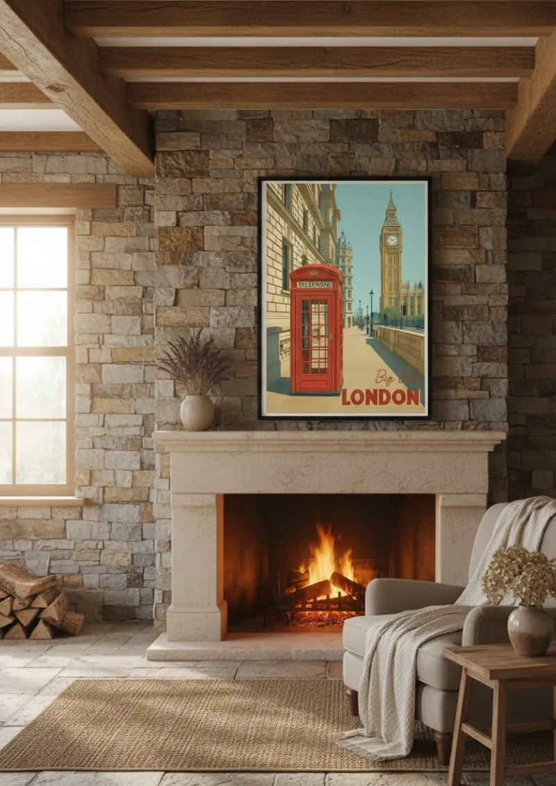 Affiche Londres - Big Ben et Cabine Téléphonique (3)