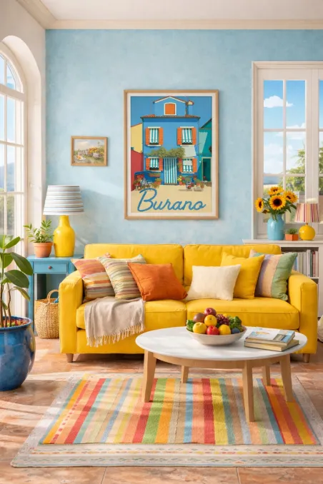 Affiche Burano - Maison Bleue (2)