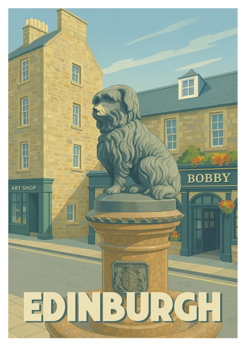 Affiche Édimbourg - Statue Greyfriars Bobby