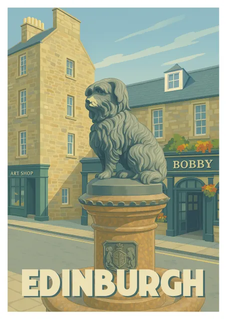 Poster Edinburgh - Greyfriars Bobby Statue