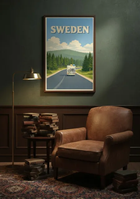 Affiche Suède - Road Trip Nordique (2)