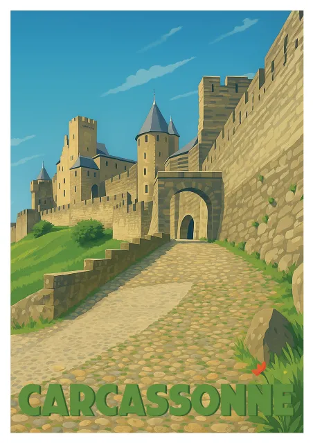 Carcassonne Poster - Medieval City
