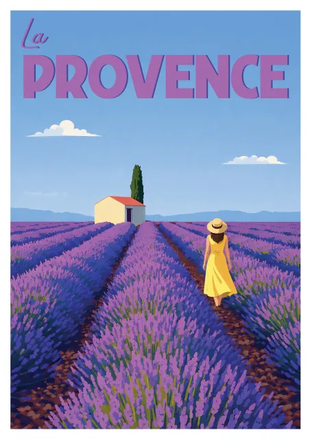 Affiche La Provence - Champs de Lavande