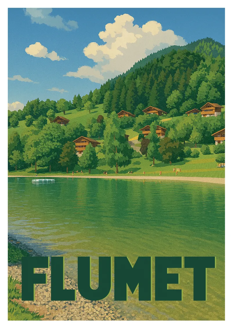 Flumet Poster - Mountain Lake
