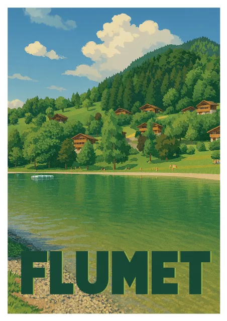 Affiche Flumet -  Lac de Montagne