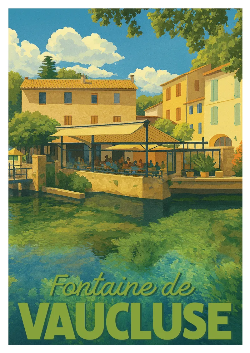 Affiche Fontaine de Vaucluse - Source de la Sorgue