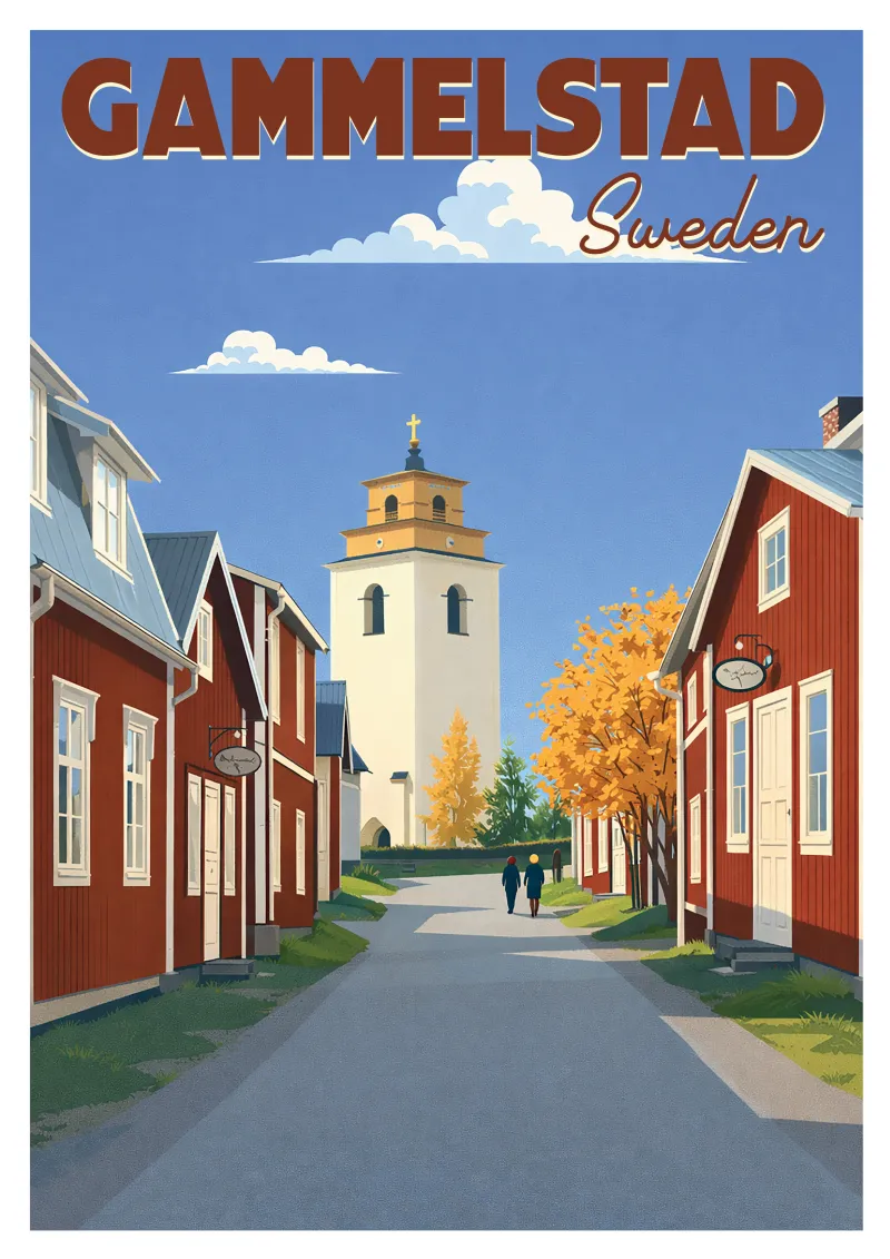 Gammelstad Poster - Swedish Village