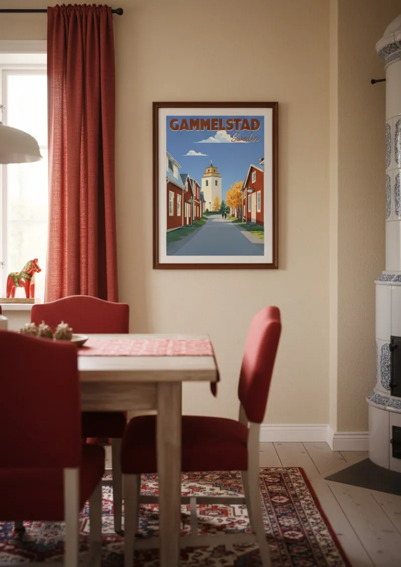 Affiche Gammelstad - Village Suédois (2)
