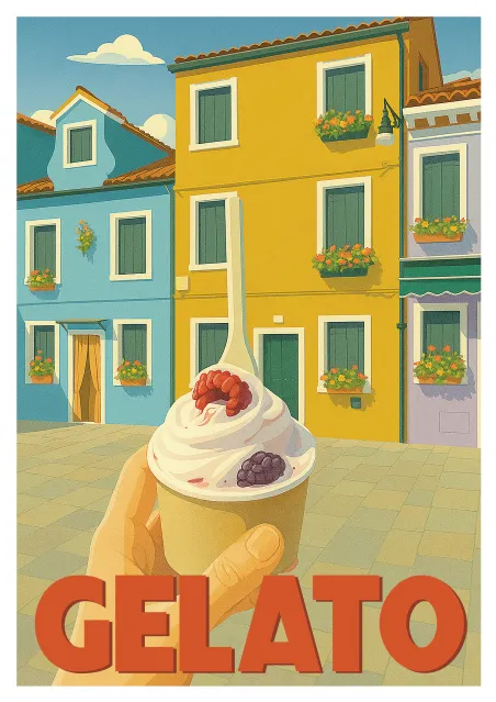 Burano Poster - Gelato