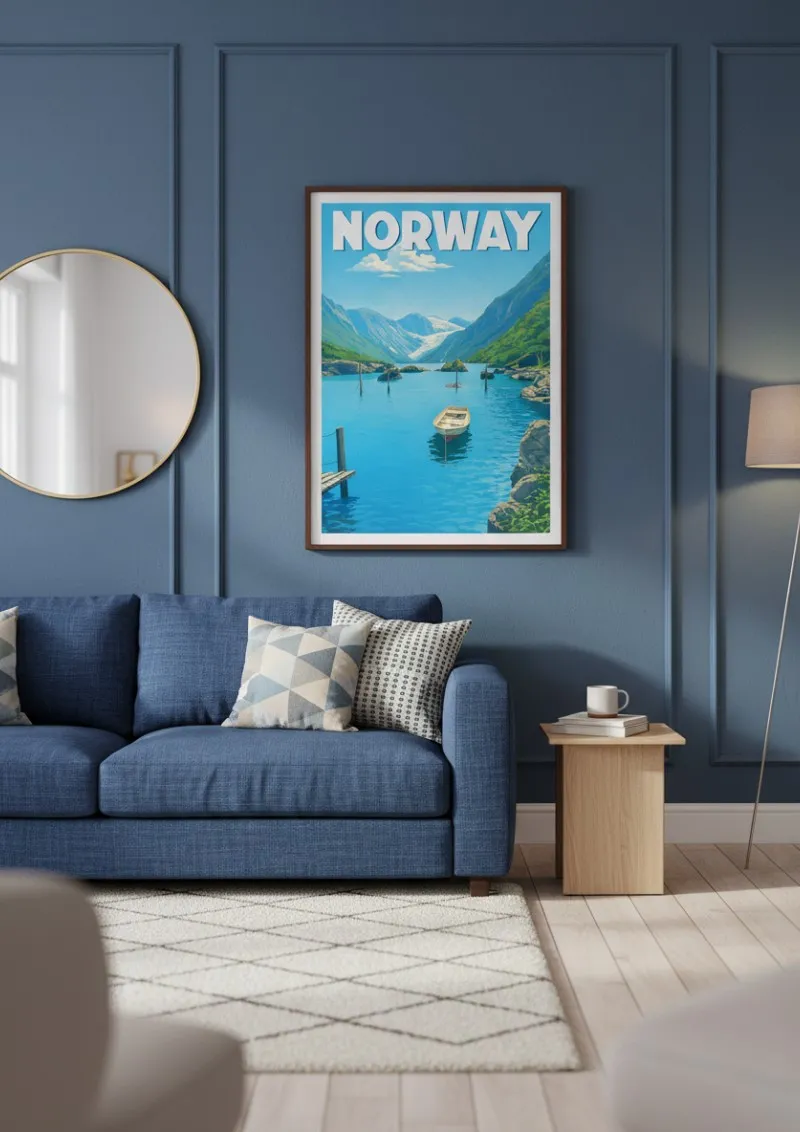 Affiche Norvège -  Fjord et Glacier (3)