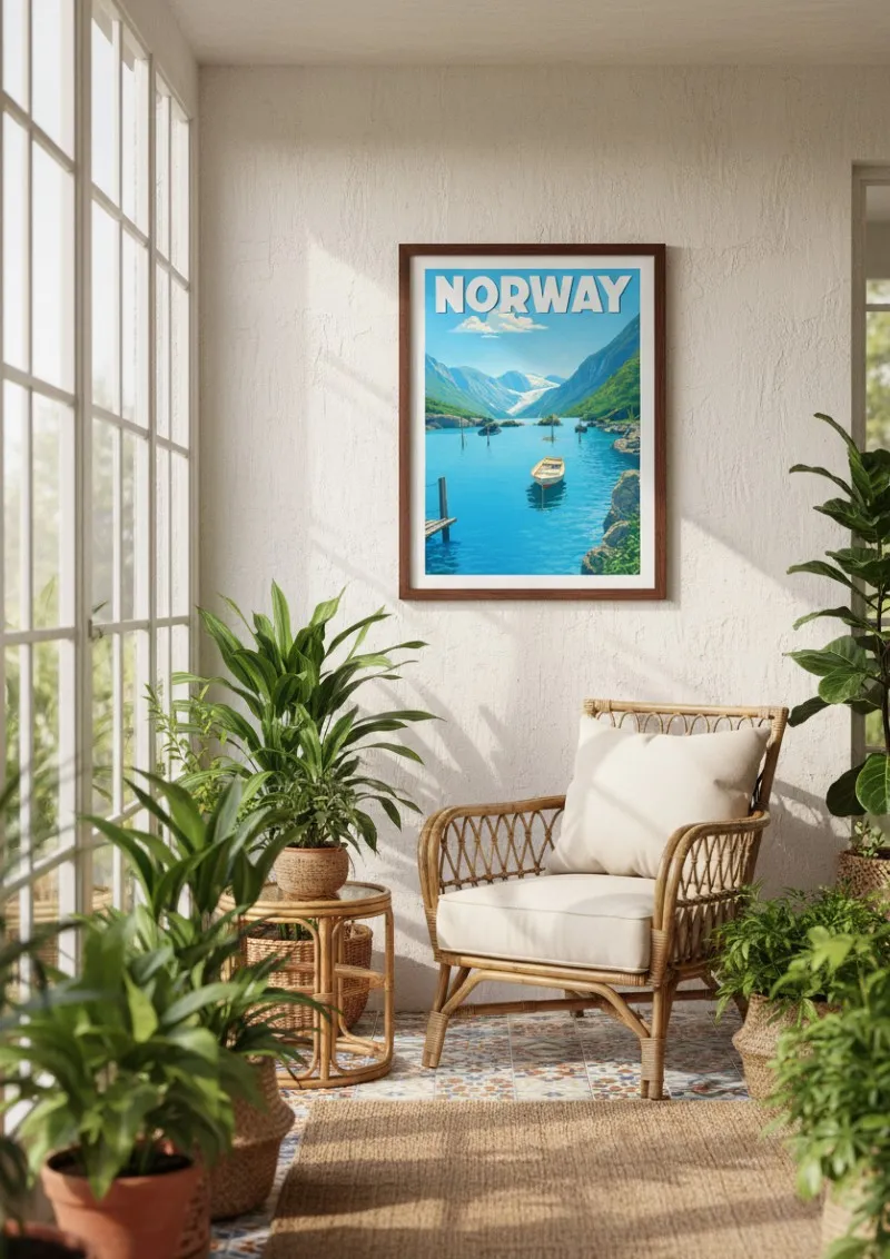 Affiche Norvège -  Fjord et Glacier (4)
