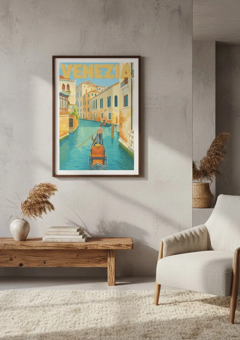 Affiche Venise - Canal & Gondole (3)