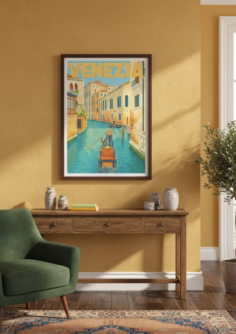 Affiche Venise - Canal & Gondole (2)