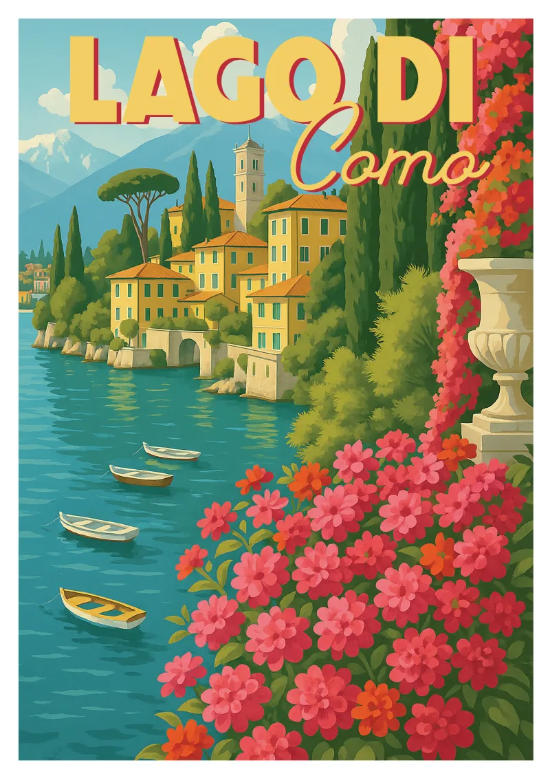 Affiche Lac de Côme -  Dolce Vita