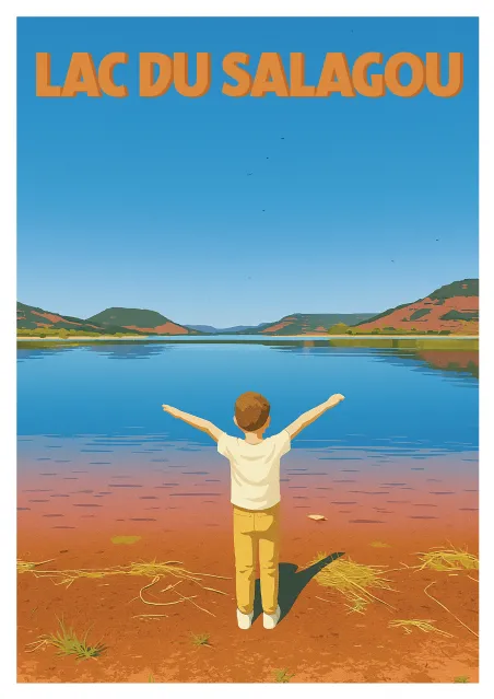 Affiche Lac du Salagou - Terres Rouges