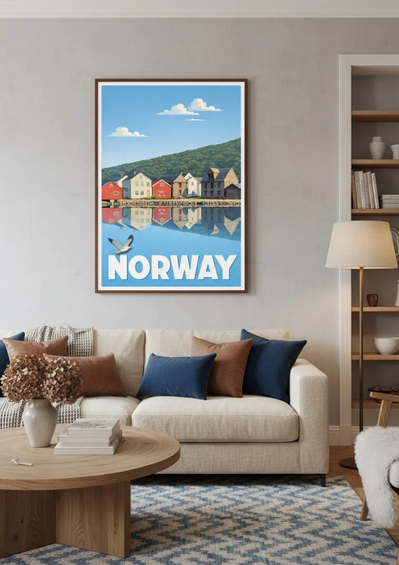 Affiche Norvège - Reflets du Fjord (4)