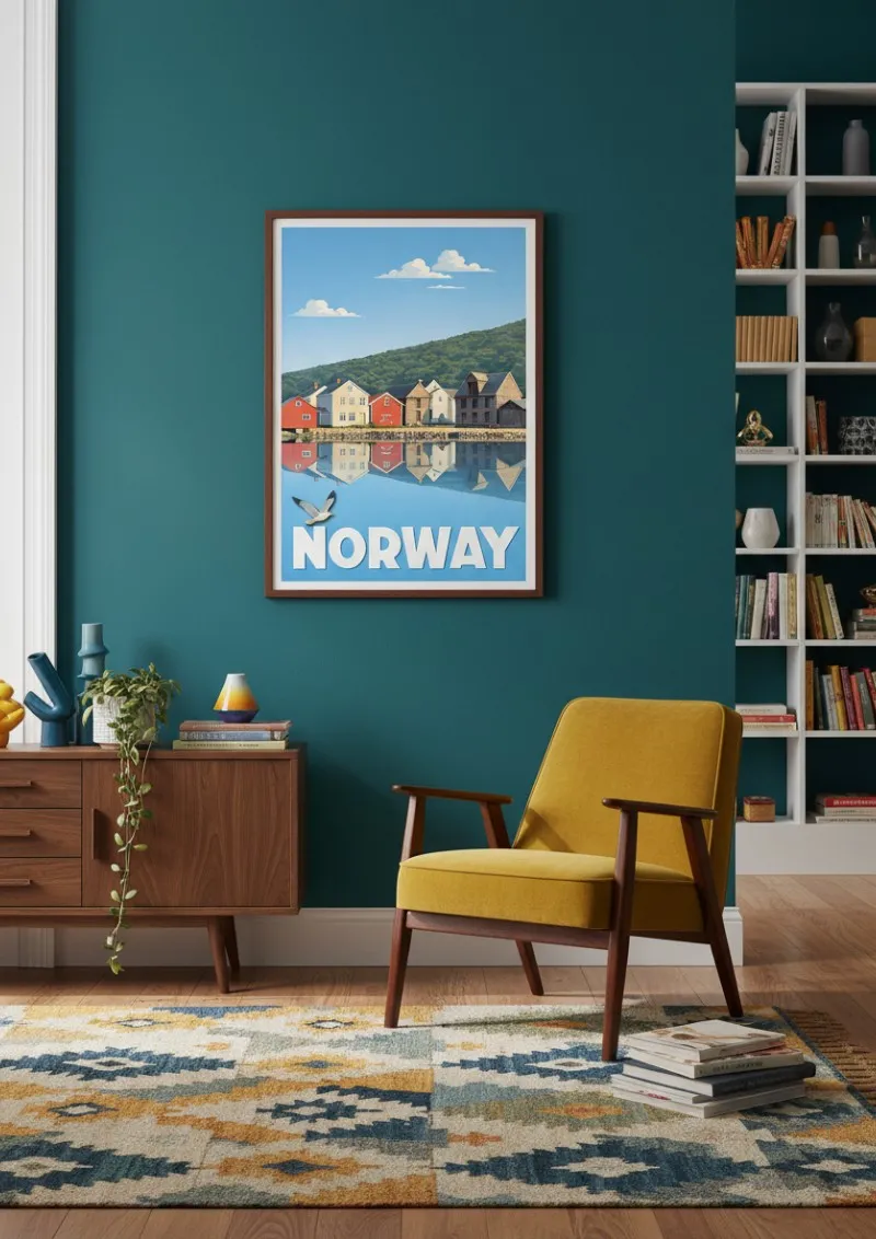 Affiche Norvège - Reflets du Fjord (2)