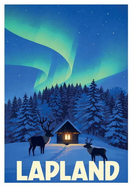 Lapland Poster - Northern Lights
