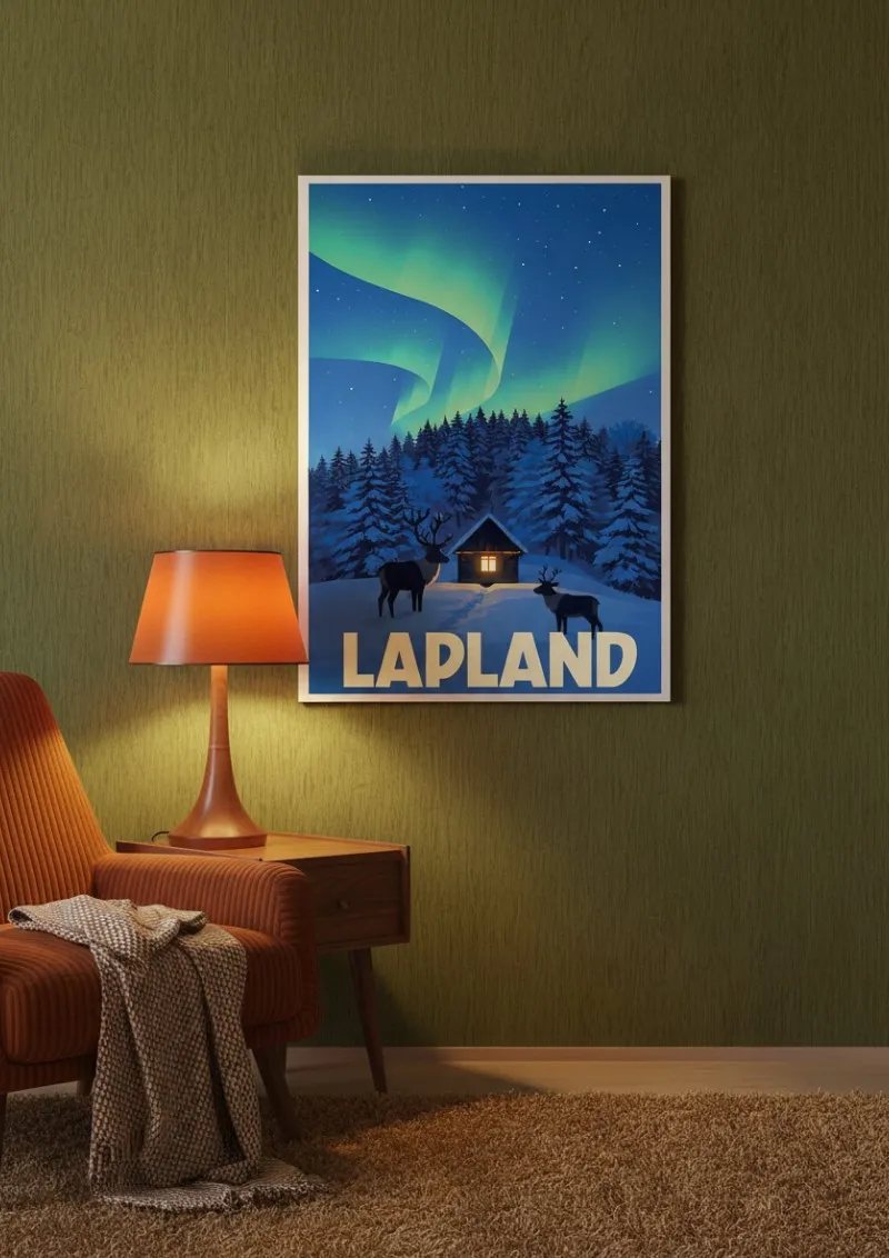 Affiche Laponie -  Aurores Boréales (3)