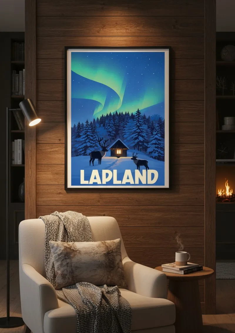 Affiche Laponie -  Aurores Boréales (2)