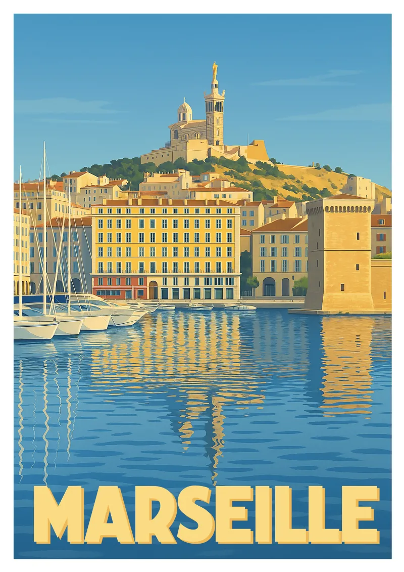 Marseille Poster - Old Port