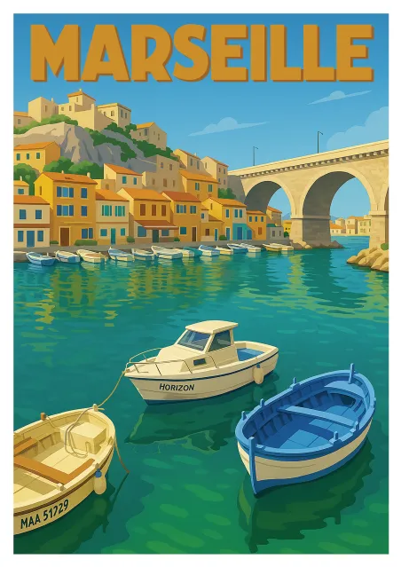 Affiche Marseille - Vallon des Auffes