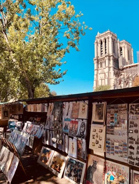 Affiche Paris - Bouquinistes et Notre-Dame (5)